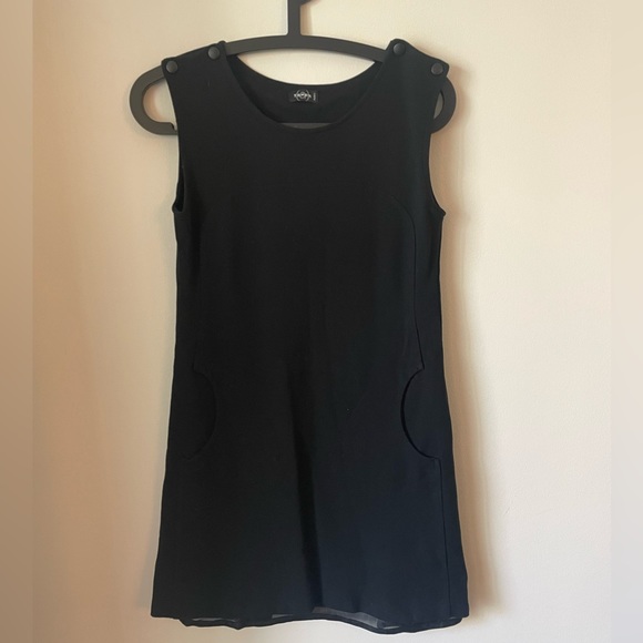 Little Black Overall Dress - Picture 1 of 5